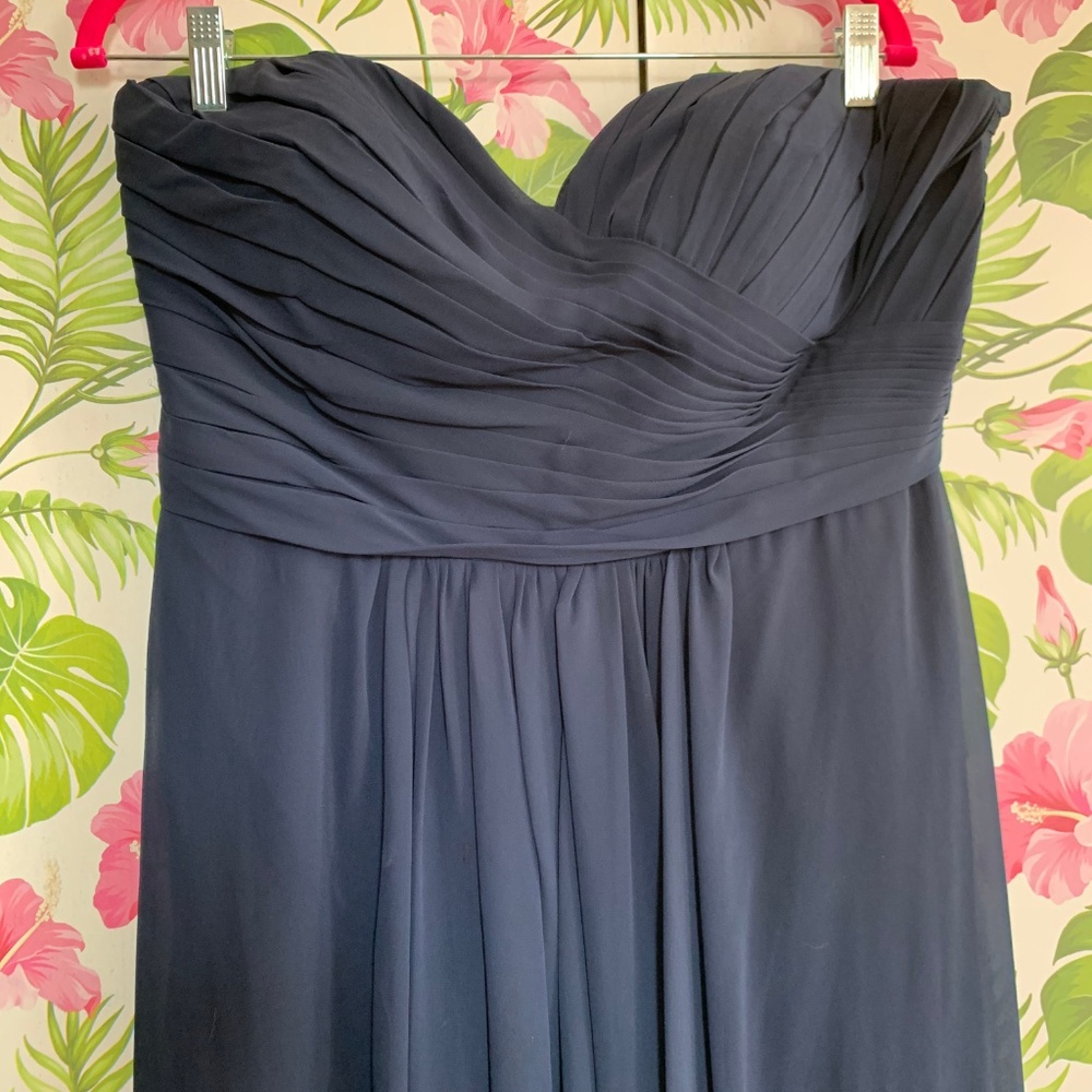 Bill Levkoff Navy Blue Bridesmaid Dress